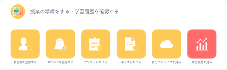 基本機能(授業準備・学習履歴を見る)