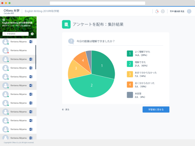 アンケートを配布