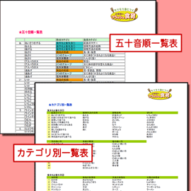収録内容一覧表