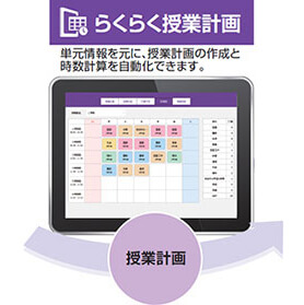 単元情報を元に、授業計画の作成と時数計算を自動化できます。